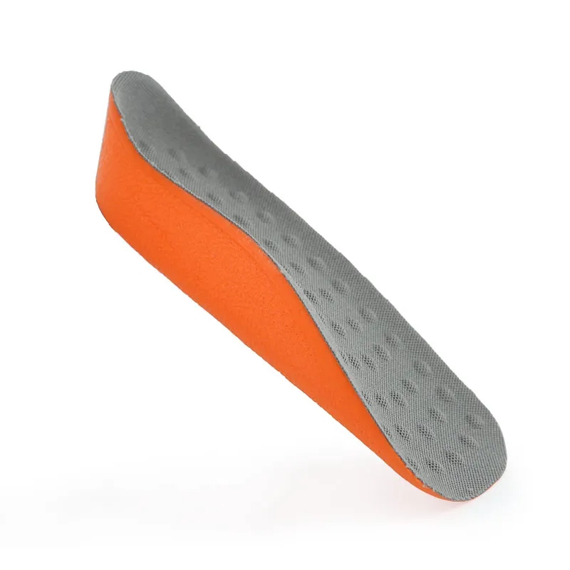 U-Shaped Cushion Half Heel Pad for Flat Feet Mesh Cloth Massage Shoe Insert Invisible PU Increased Half Insole