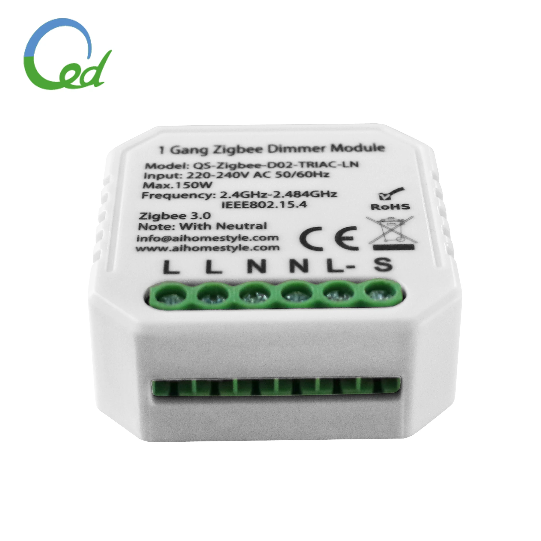 100-240 В 150 Вт 1 банда Zigbee диммер модуль затемнения задней кромки