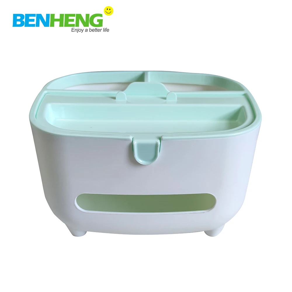 Tissue Storage Box,Multifunctional Tissue Box Office Desktop Stationery Storage Tissue Box with Phone Holder,Suitable for bathr