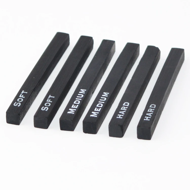 Drawing Class Essential Tools Kit 6PCS Black Wood Compressed Charcoal Pencils Sets Assorted for Sketching