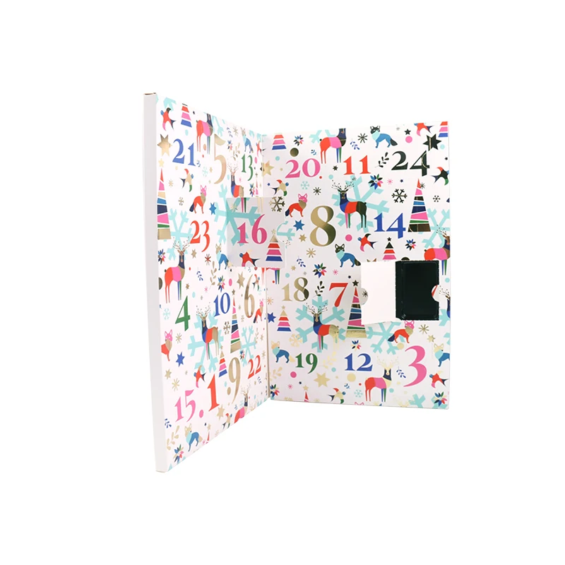 wholesale custom cheap cardboard advent calendar packaging box new year calendar box ramadan calendar box with blister