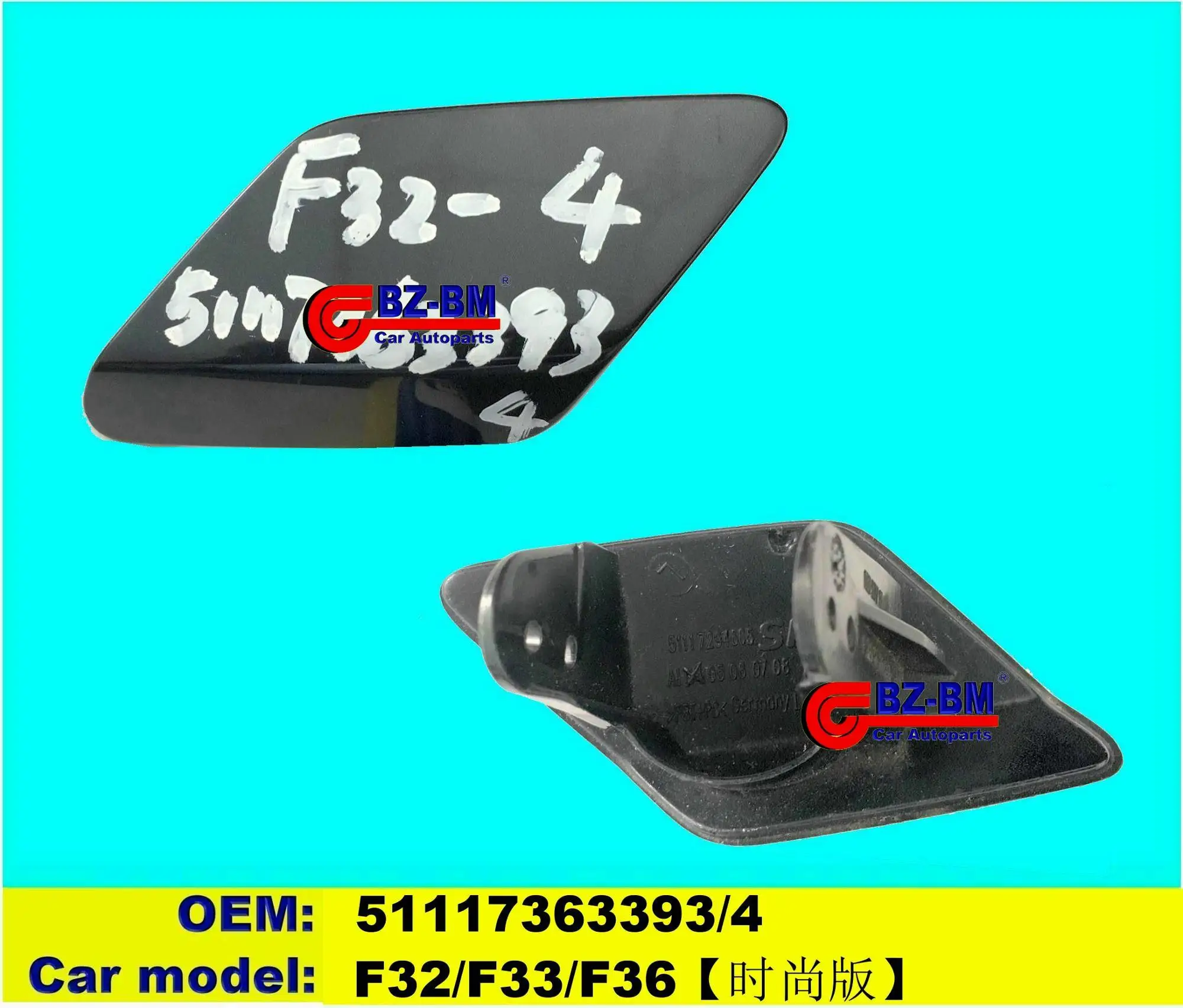 HEADLIGHT WASHER COVER for bmw F10 F18 M5 51118048679 51118048680