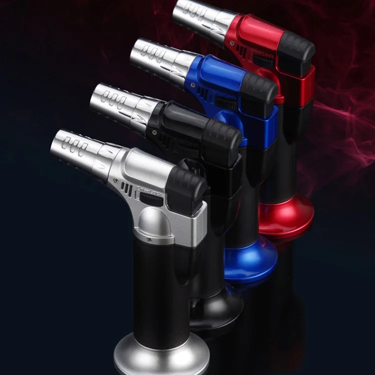 Wholesale Butane Gas Jet Flame Kitchen Cooking Bbq Camping Cigarette Gun Torch Lighter Butane Refillable Flamethrowe Gas Torch