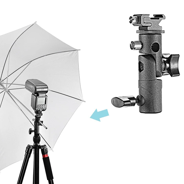  Универсальный держатель зонта Speedlite в форме е кронштейн для вспышки поворотный с соединительными винтами