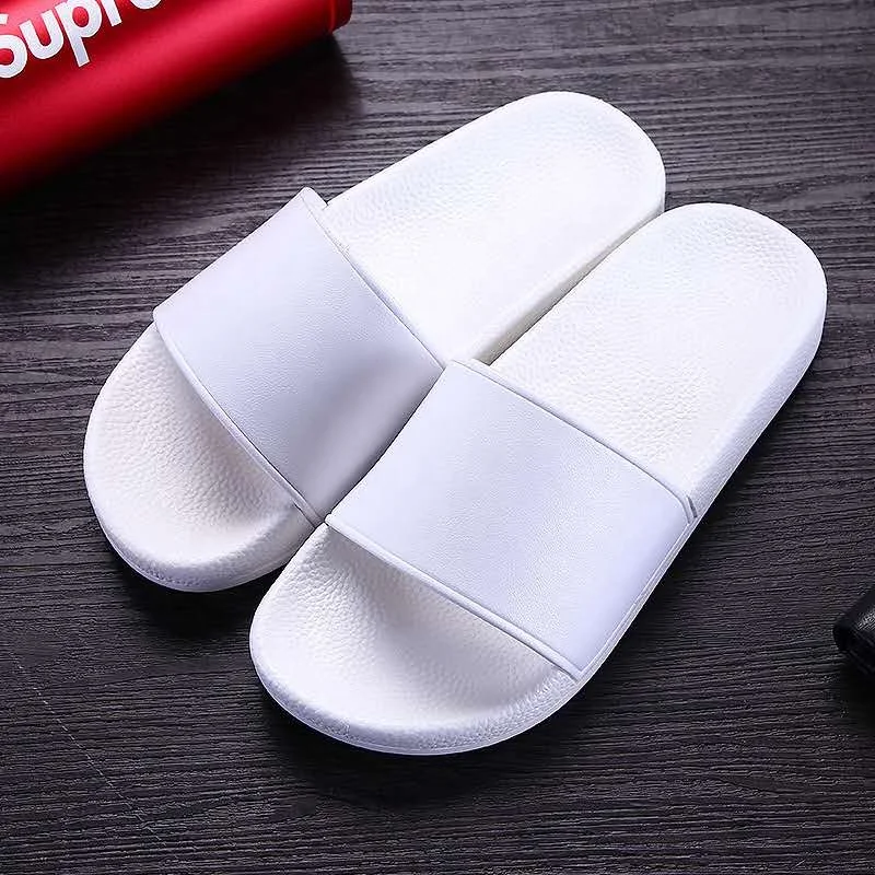 Custom Logo Slide Sandal Wholesale pantufla Unisex Leather House Bathroom Home Indoor pvc Rubber Slipper For Women