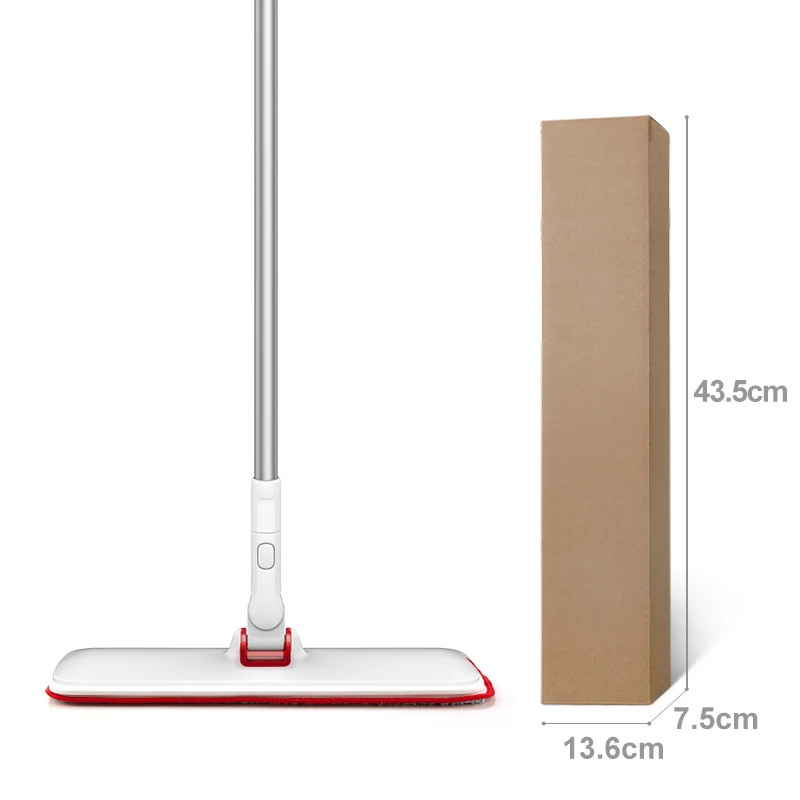 BOOMJOY Living Room Plate Slide Telescopic Handle Aluminum 360 Magic  Cleaning Floor Flat Mop for Home