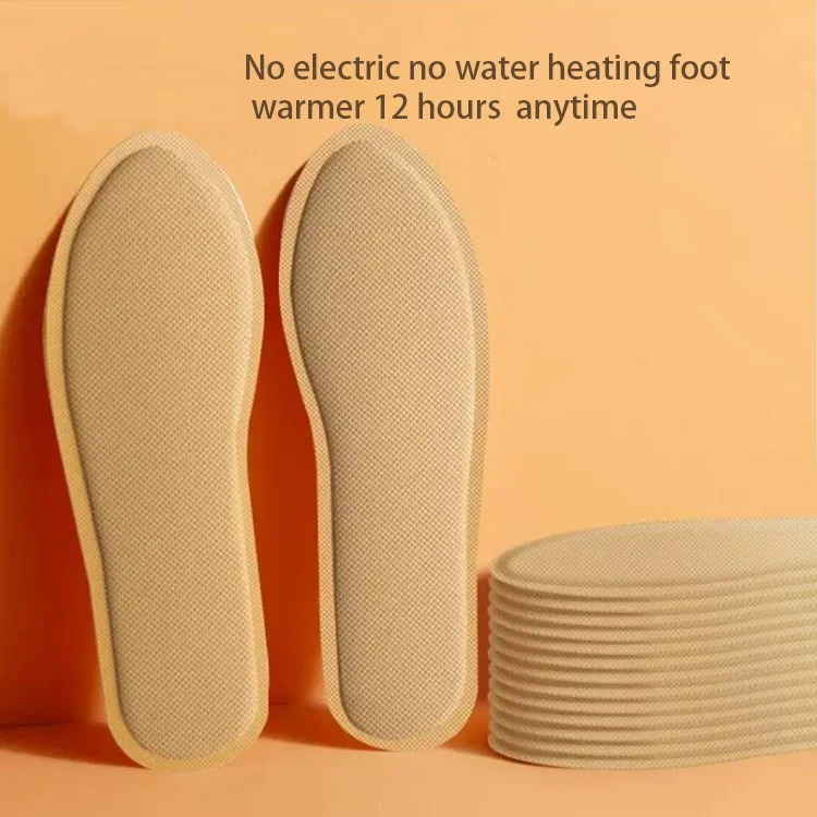 self-heating insole heated foot warmers hot  moldable winter heat pad patch