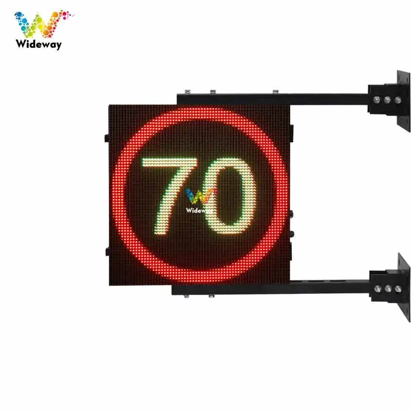 EN12966 Roadside Traffic Information Safety Sign ITS Wireless System LED Image Text Variable Speed Limit Display