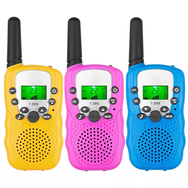 GL Electronic Toys 3 Miles Range 22 Channels 2 Way Radio Toy with Backlit LCD Flashlight Walkie Talkies Kids for Outdoor