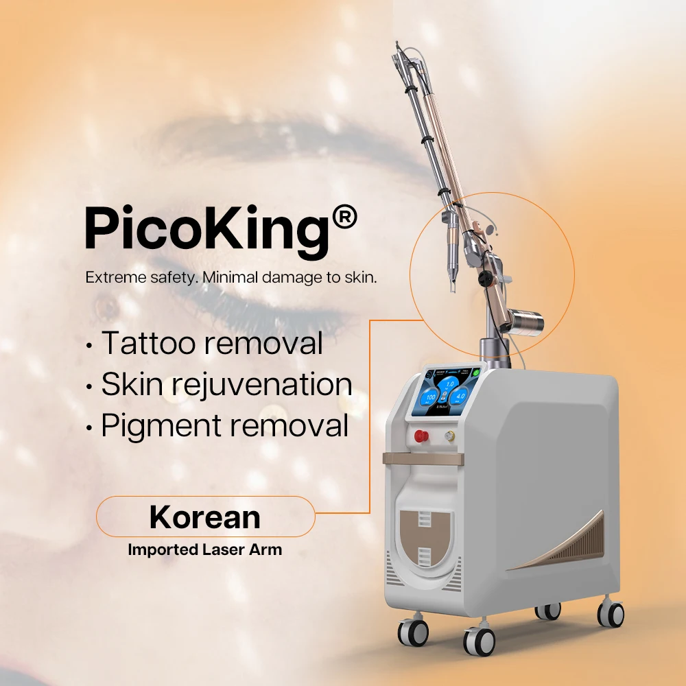 PicoKing Picosecond Laser 532 755 1320 1064 Pico Q Switch Nd Yag Laser Picosecond Tattoo Removal Machine PicoLaser
