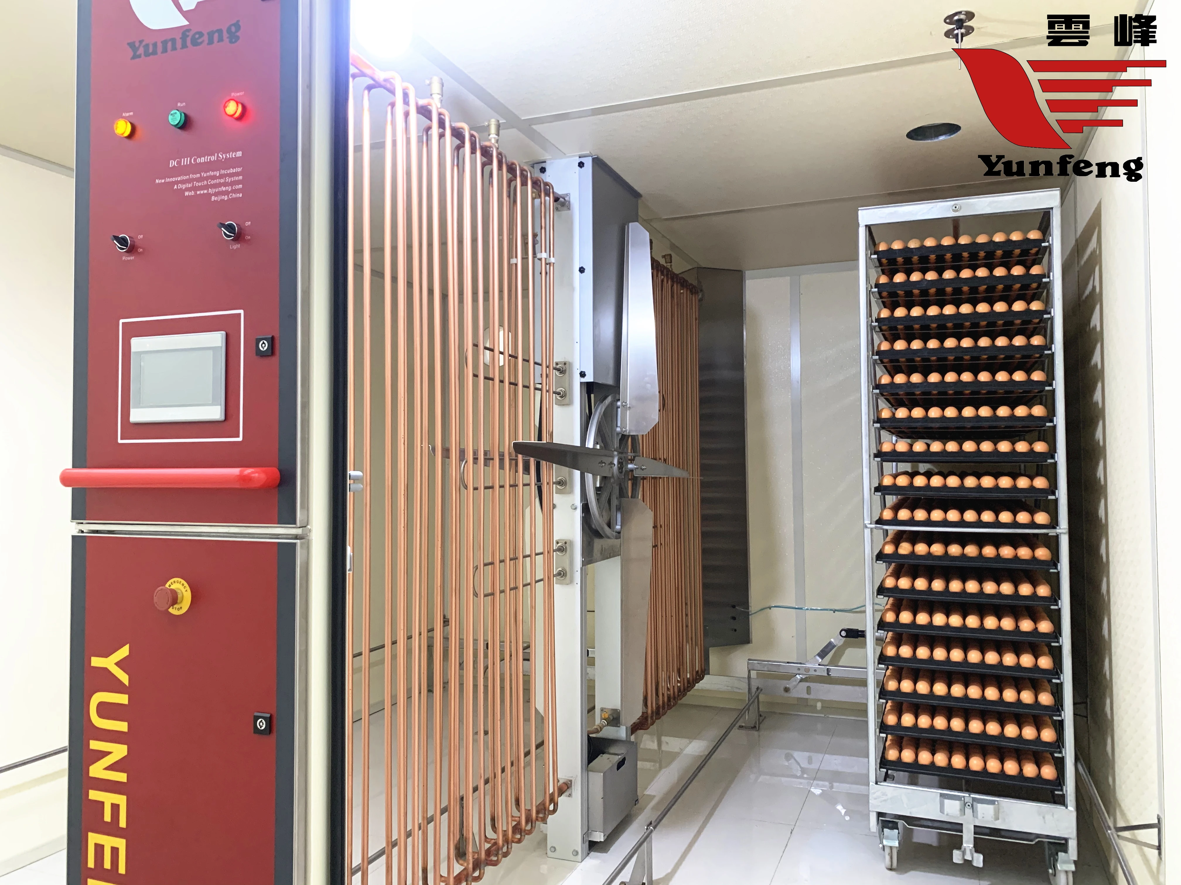 Yunfeng YFDF-384SL Electric Automatic Hatchery Incubator 220V Single-Stage Machine 38400 Eggs Chicken Duck Quail Turkey Farming