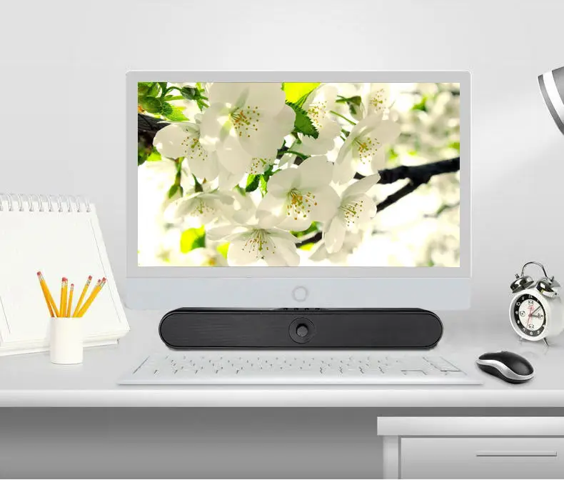 16W Portable Sound bar For TV Wireless Sound Bar with Subwoofer Mini BT Speaker Soundbar