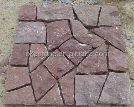 Nature Chinese Porphyry Custom Design Flamed Floor Paving Granite Exterior Wall Cubes Stone For Sale