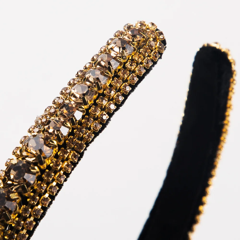 New European And American Fashionable Full Crystal Velvet Headband For Women