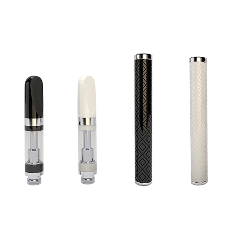 
2019 new product 0.5ml and 1ml Quartz cbd vape pen empty cartridge gold glass disposable cbd vape pen with safety lock 