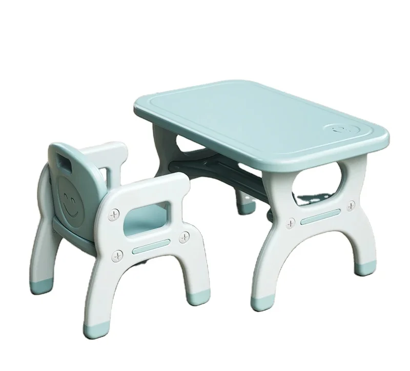 Wholesale Custom HDPE plastic Study Table And Chair Set For preschool kids