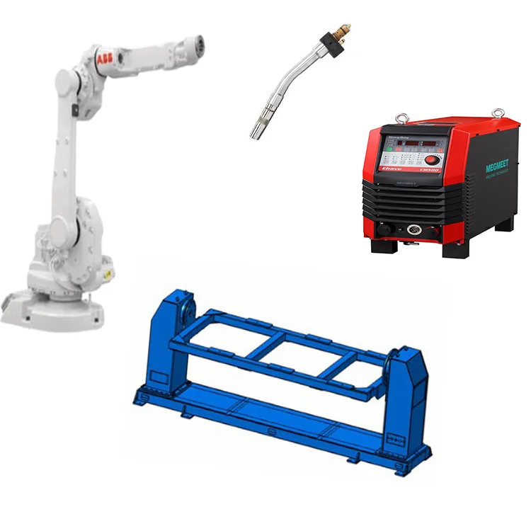 ABB IRB1410 6 Axis Robot Arm With Double Pulse Welding Machine MIG MAG ARC Automatic Welding