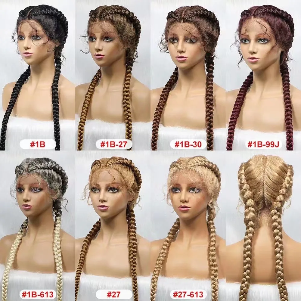 fashion style full lace braided wigs lace front knotless braid wigs knotless braid wigs