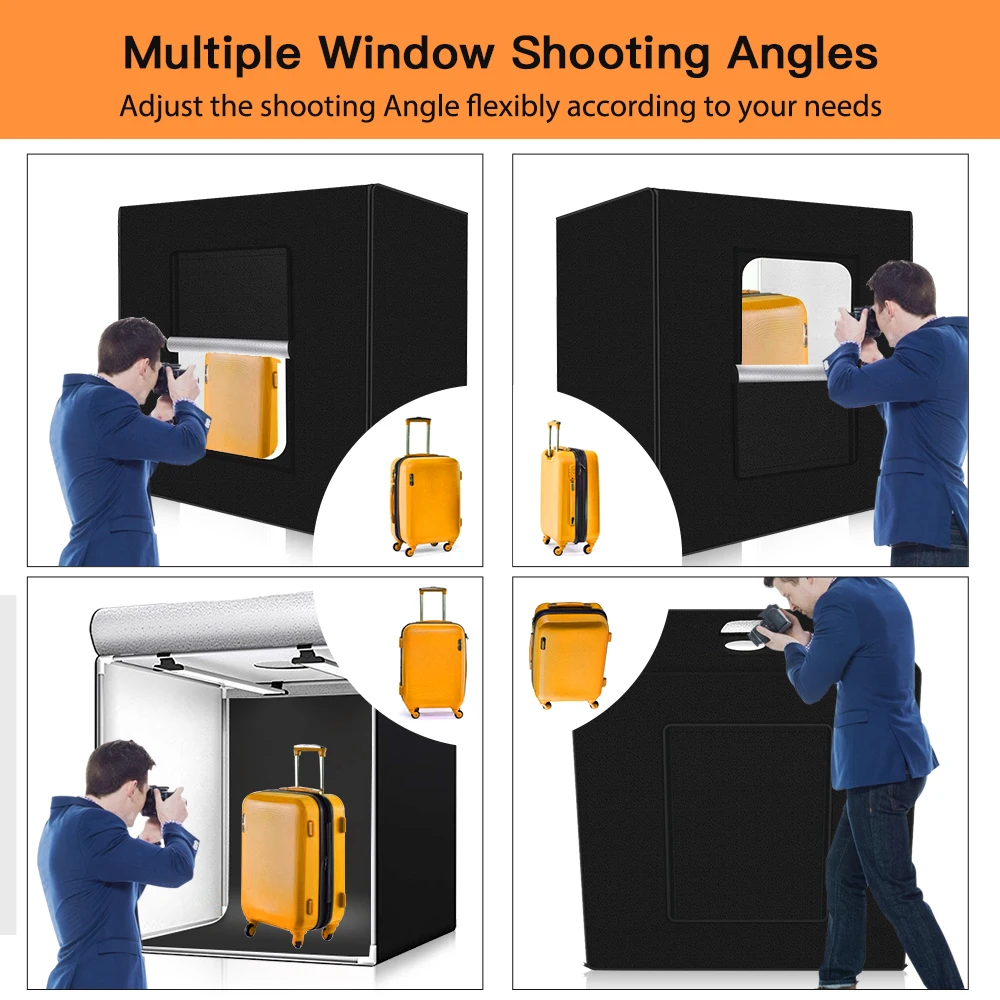 80*80cm foldable led light box for shooting photography display shoot box collapsable big lightbox portable studio in a box