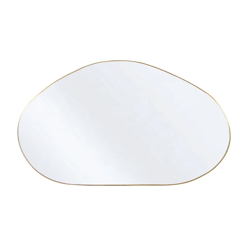Modern Minimalist Creative Irregular Shaped Metal Frame Decorative Wall Mirror Full Length Dressing Wall Hanging Mirror
