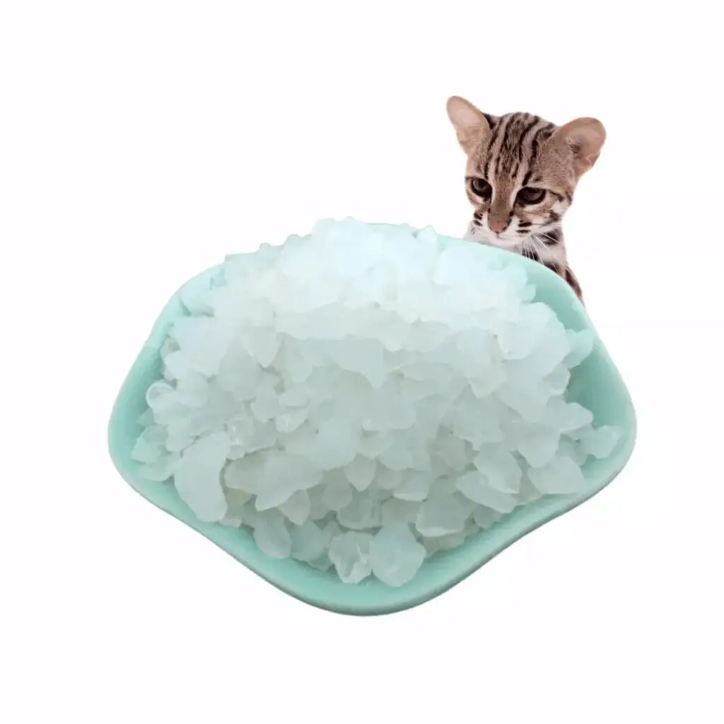 Highly Absorbent natural Micro crystal cat litter 3.8L Non Clumping Silica Gel Crystal cat litter sand