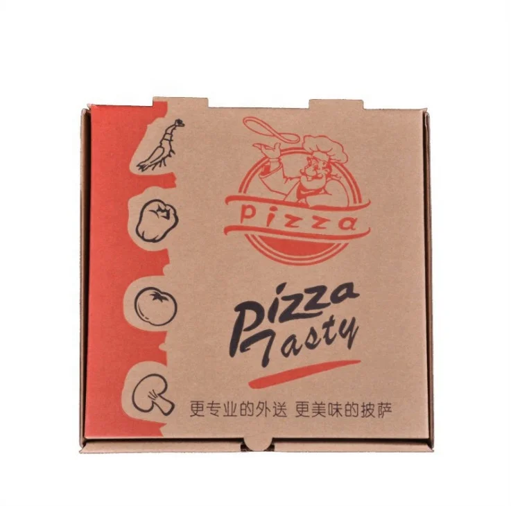 
 Крафт-бумага биоразлагаемые забрать коробки для пиццы  