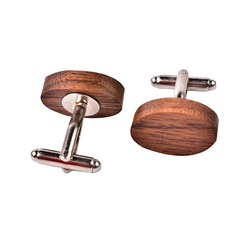 
shengzhou factory wholesale square merbau wood cufflinks for men 