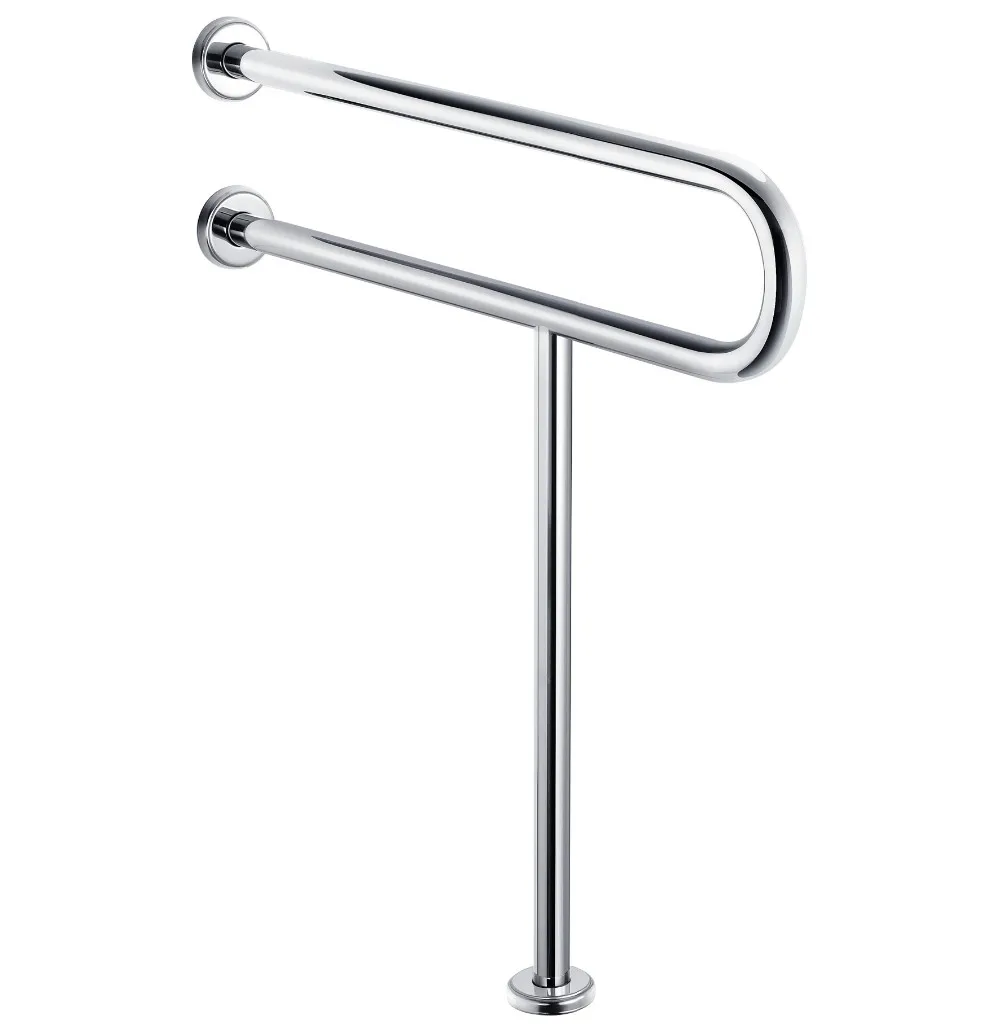 Wholesale U Shaped Folding Toilet Flip-Up Grab Bar 304 stainless steel Handicap Accessible Toilet Folding Grab Bar No reviews ye