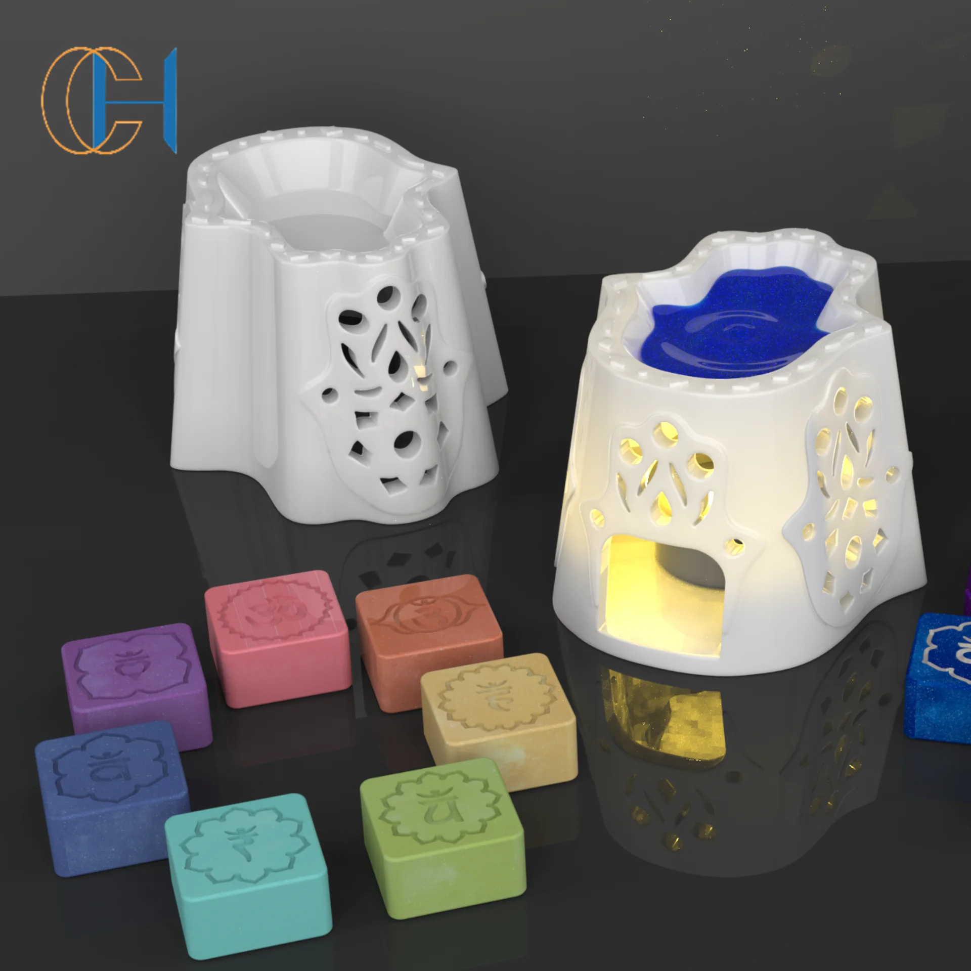 Wholesale Customized unique modeling Nature Soy Wax Melt for Home Decor Colors Scented Cube Wax Melts Candle