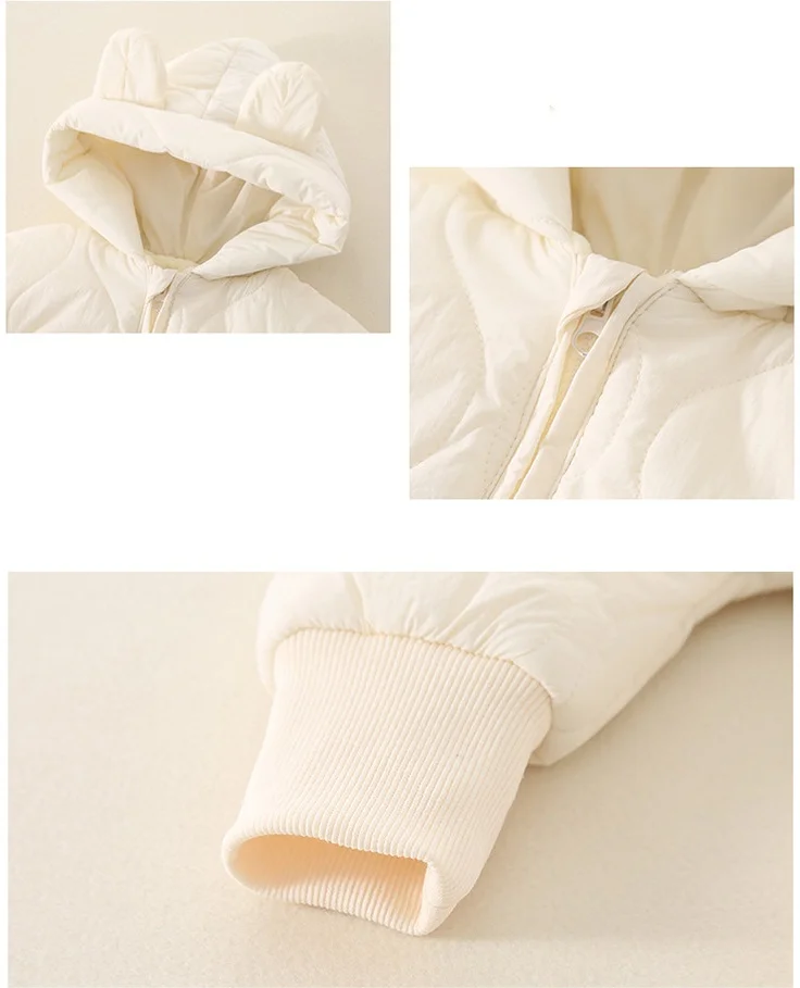 Hot Sale Warm Baby Romper Winter Thickened Baby Boy Jumpsuit Solid Color Newborn Baby Romper