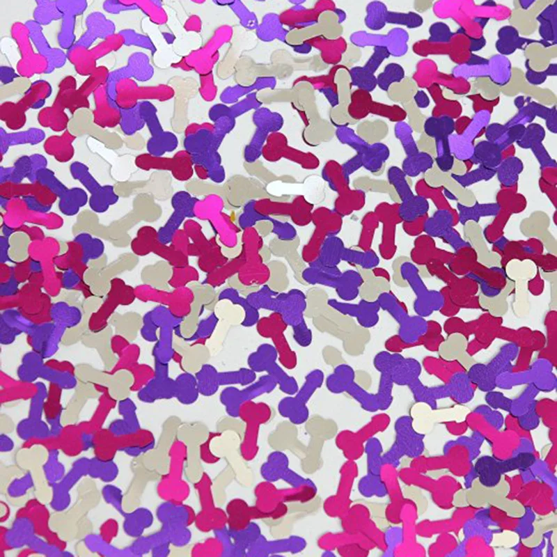 Willy Penis Shape Bachelorette Party Confetti PVC Sequins Colorful Confetti Hen Party Decorations Supplies