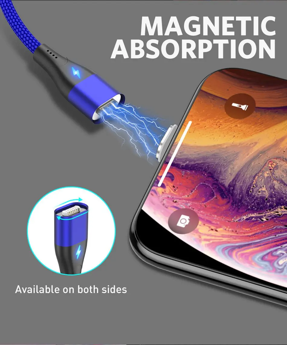 Магнитный зарядный кабель вращающийся магнитный типа c usb для A51-5G Note 20 Ultra S20
