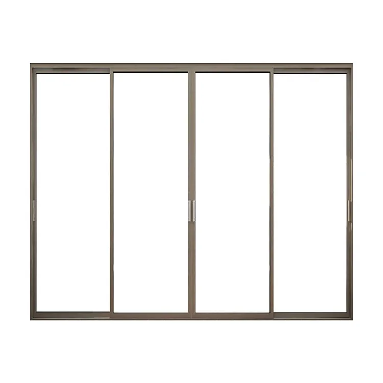 Modern Double Glazing Glass Aluminum Sliding Doors For Office Security Door
