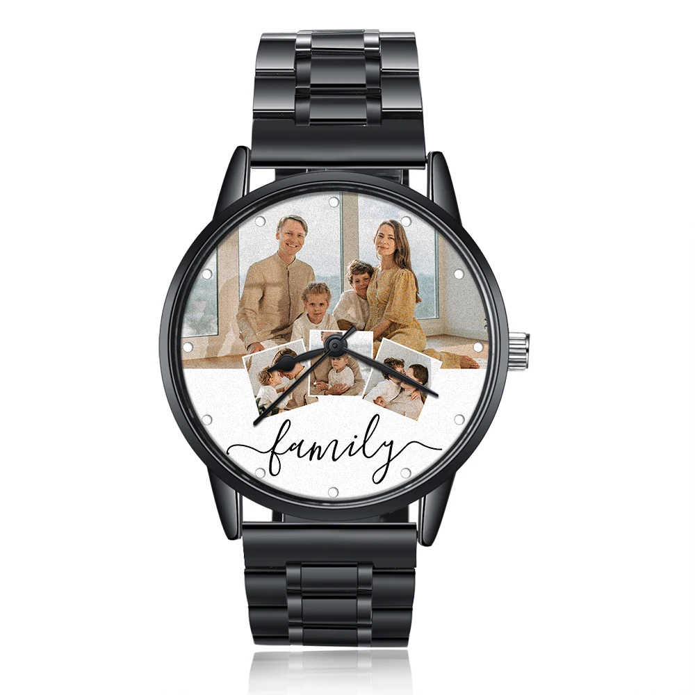 Family Memorial Custom Photo Watch Stainless Steel Fashion Watch For Relatives