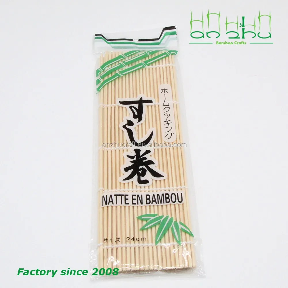 High Quality bamboo Reusable Natural Bamboo Sushi Rolling Mat