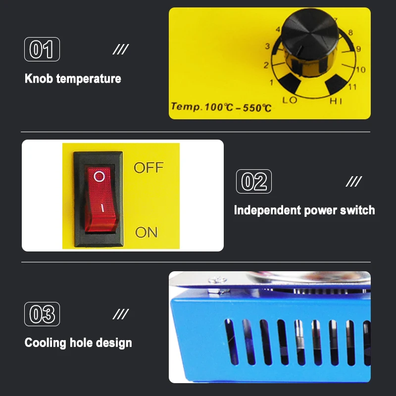 11A 21B 31C 41D Pure Titanium-Serie Adjustable temperature Tin Melting Furnace Round 150-350w Tin Melting Furnace Solder Tin Pot