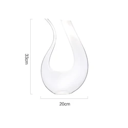 Ручной выдувной Хрустальный U-образный винный графин, прозрачный хрустальный стеклянный графин для виски, набор графинов для свадьбы, бара, вечеринки, графин для вина