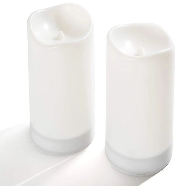 2022 Hot Sale Table Standing Decoration 4inch Waterproof Wave Top Decorative Led Powered Candle Light Powered By Solar