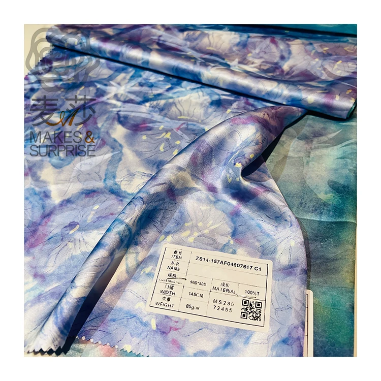 Wholesale Polyester Terylene Italian Silk Jacquard Bamboo Pattern With Fancy Ding Tie-Dyed Fabric For Dress Down Jacket
