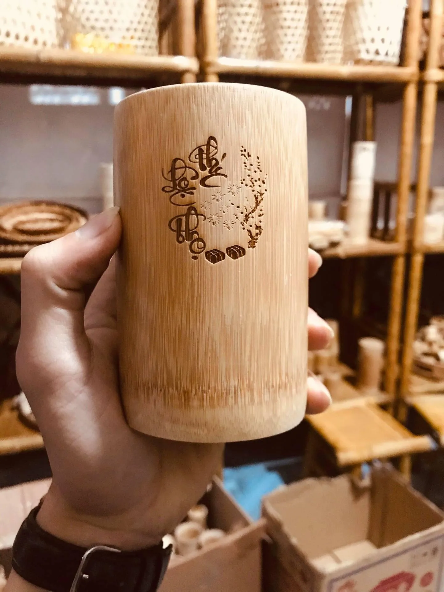 Natural Drinking Bamboo coffee cups and tea cups Eco-friendly From Vietnam