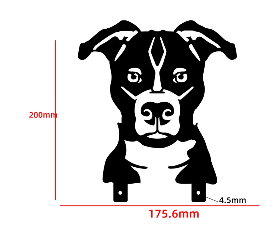 
Metal Sublimation Courtyard Outdoor Artware Garden Peeking Dog Fence Decorations 