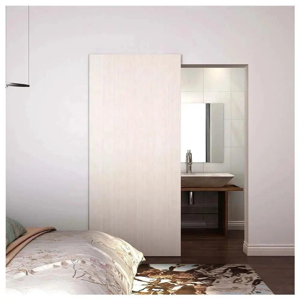 Factory Wholesale Invisible Sliding Door Smart Interior Solid Wood Doors for Living Room
