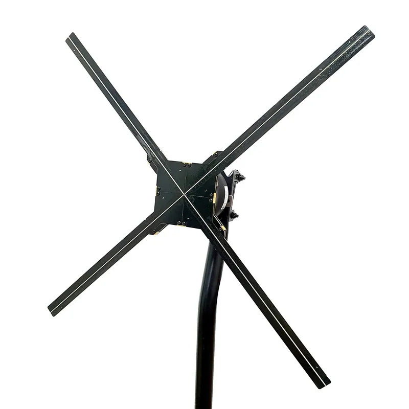 high brightness HD outdoor display 75 3d led Holographic fan Advertising 3d Projector Led