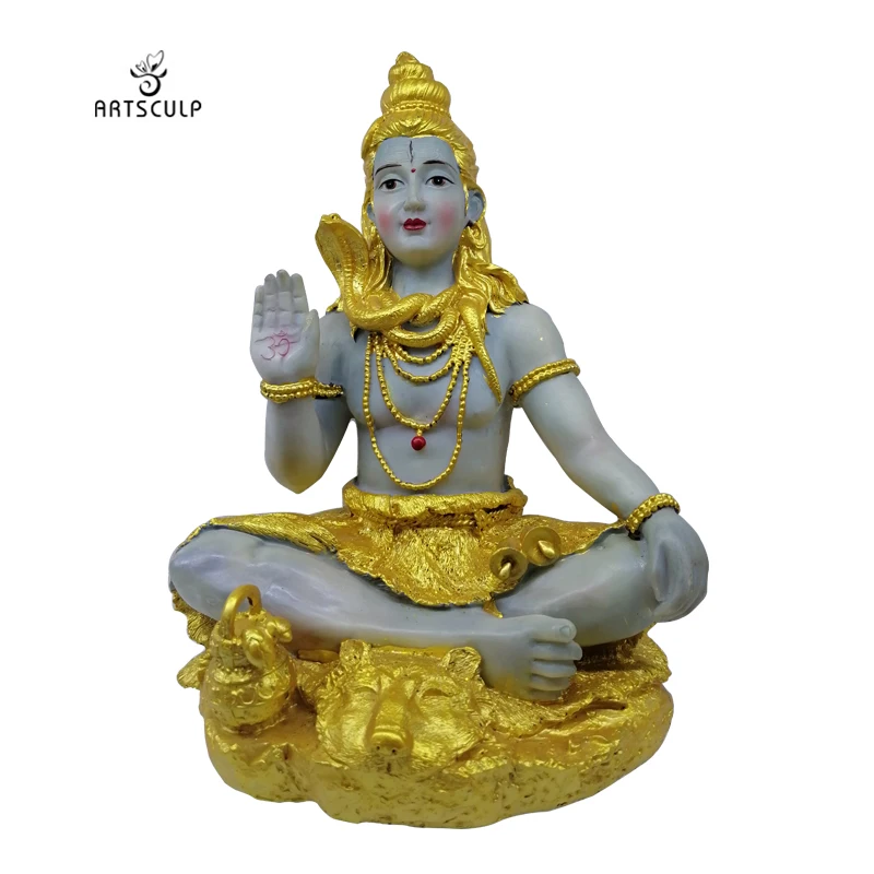 Artsculp Poly Resin Hindu God Mahadeva Shiv Trishul Adiyogi Shiva Murti Nataraja Idols Black Siva Large Small Lord Shiva Statue