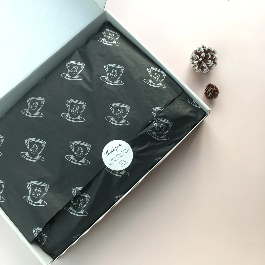 
high quality Wholesale cheap price 17gsm custom logo printing packing wholesale wrapper tissue paper with logo for garment 