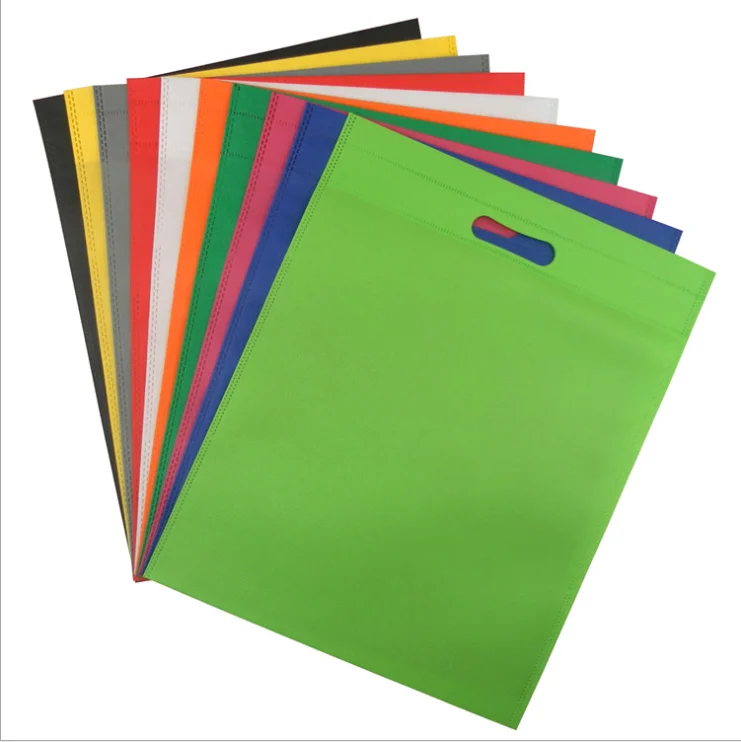Hot selling color customized flat cut non-woven clothing packaging bags,non-woven bags without bottom for packing