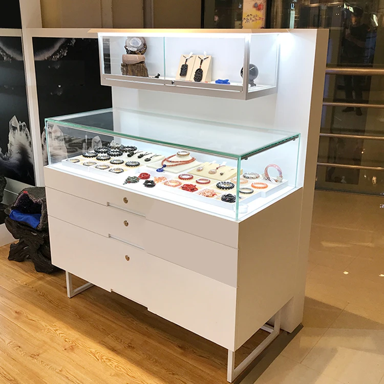 Showroom steel glass showcase design Commercial Glass Display Case for shop