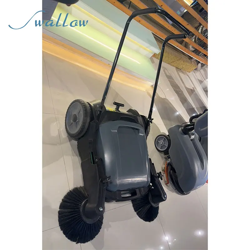 Top Quality Industrial Floor Triple Brooms Outdoor Hand Push Floor Sweepers