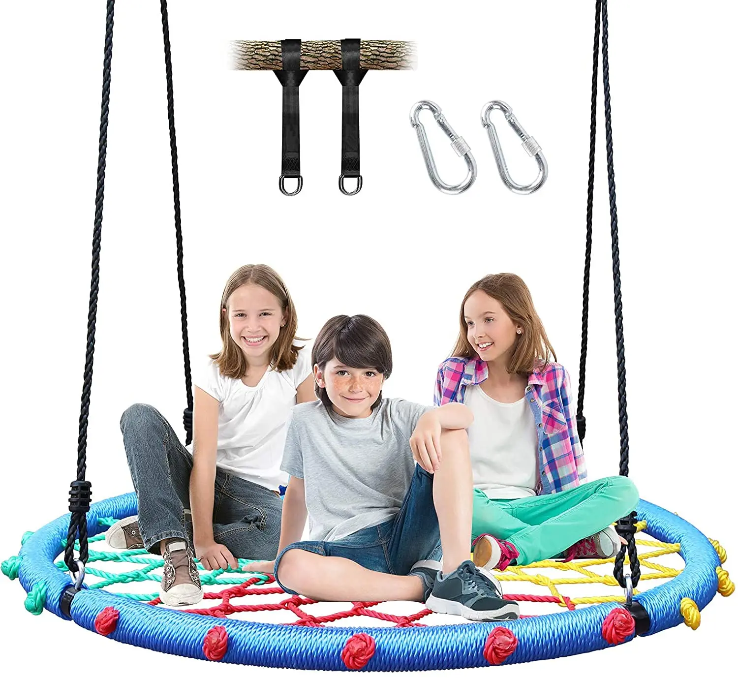Flower Circle Park Swings Nylon rope for Yard Garden Swing Flower Circle Light