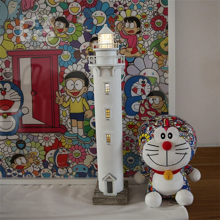 
Factory Direct High Quality pure white lighthouse craft wooden decoration lighthouses 